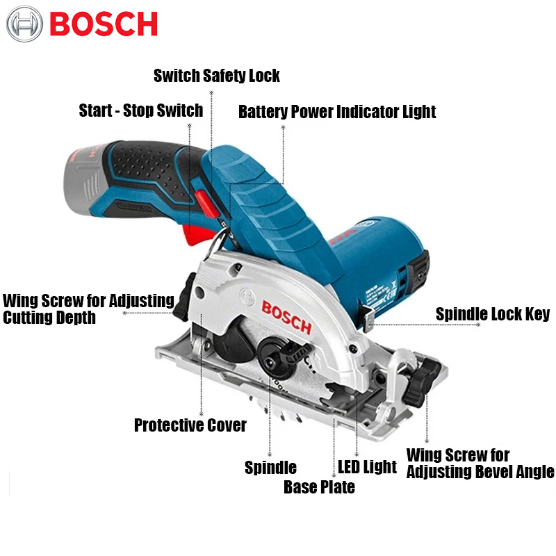 منشار دائري كهربائي BOSCH GKS  - مراجعة Circular Saw Cordless وسعره
